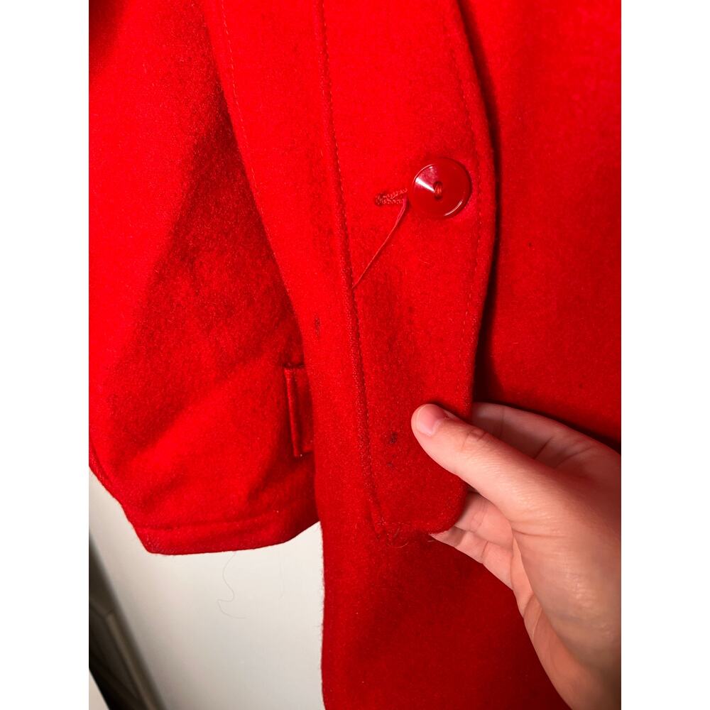 1960s Woolrich Wool Red Mackinaw Hunter Utility Chore Farm Country Jacket 38 L - Picture 7 of 10
